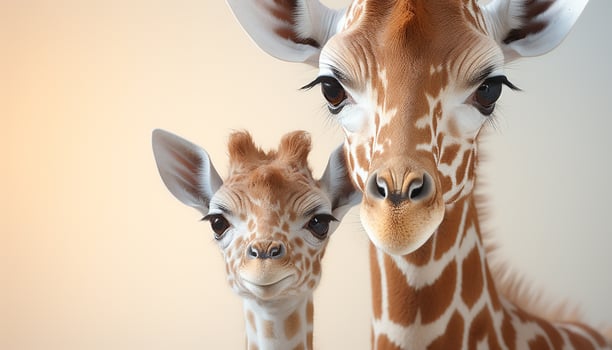 AI generated Cute giraffe looking at camera, standing in nature beauty generated by AI photo