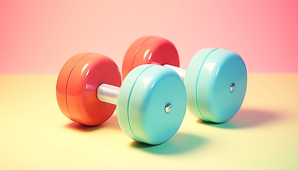 AI generated Healthy lifestyle gym, weightlifting, sports training, muscular build, weight training generated by AI photo