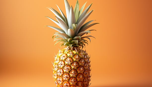AI generated Freshness and sweetness of ripe pineapple, a healthy tropical snack generated by AI photo
