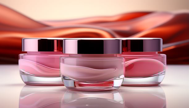 AI generated Glamourous pink bottle reflects elegance and beauty in fashion generated by AI photo