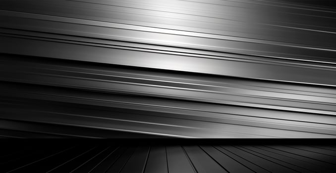 Panoramic metal texture, steel silver background - AI generated image photo