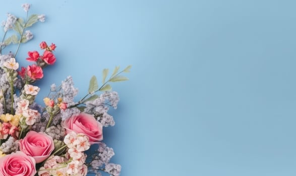 Vibrant bouquet of assorted flowers. AI Generative photo