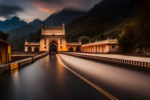 the bridge of the sun. AI-Generated photo
