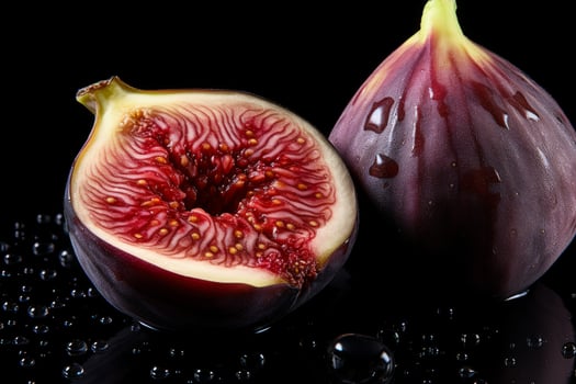 Fig on black background photo