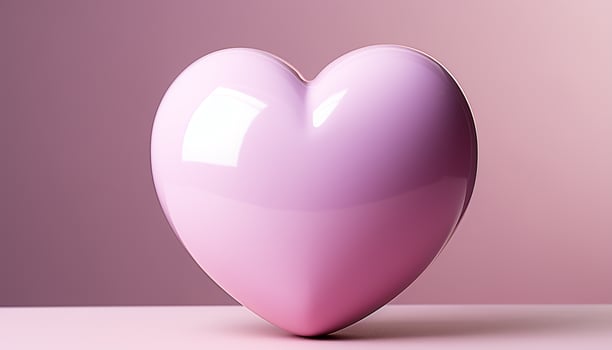 AI generated Love symbol heart shape, romance, passion, celebration, wedding, pink color generated by AI photo