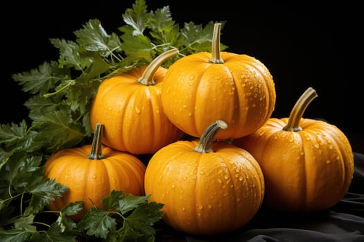 photos of pumpkin in indoor photo studio AI Generated