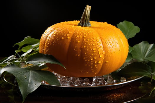 photos of pumpkin in indoor photo studio AI Generated
