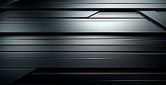 Panoramic metal texture, steel silver background - AI generated image photo