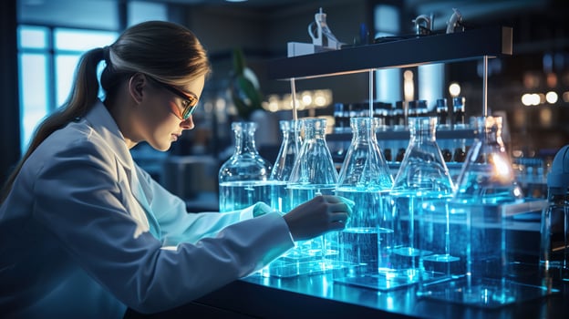 AI generated Technological Progress The Power of Science and Innovation in High-Tech Laboratory Research and Discovery, Generative ai photo