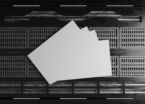 Realistic Business Card Mockup photo