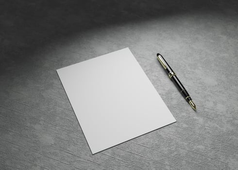 Flyer and Letterhead Mockup with Concrete Background photo