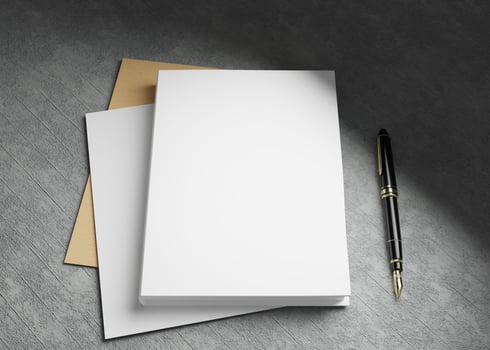 Book Hardcover Mockup with Concrete Background photo