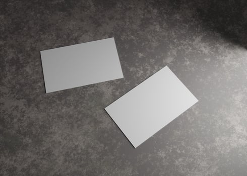 Business Card Mockup with Concrete Background photo