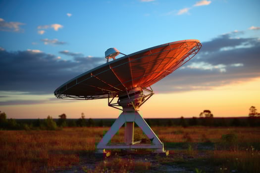 satellite dish facing the sky AI Generated photo