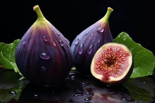 Fig on black background photo