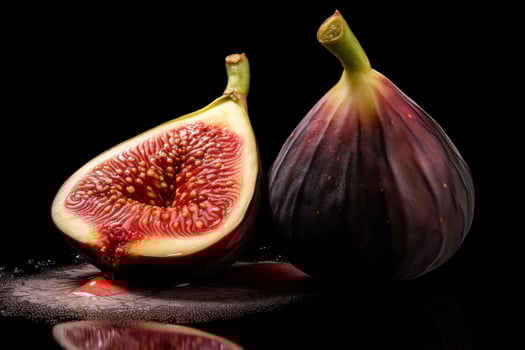 Fig on black background photo