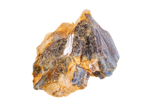 macro mineral stone sapphire on a white background photo