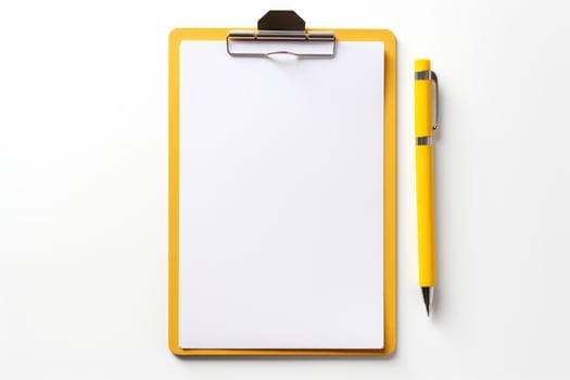 Priority list yellow edge light, white solid background. Generative AI photo