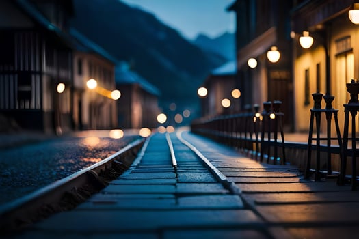 photo wallpaper the night, the city, the street, the street, the street, the street. AI-Generated