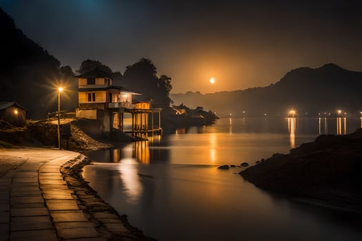 photo wallpaper the moon, night, moonlight, moonlight, moonlight, moonlight,. AI-Generated