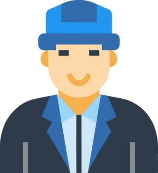 avatar male man icon in filled - outline style photo