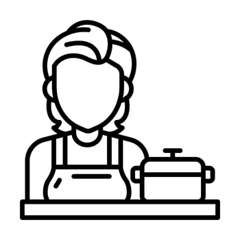 House Wife icon in vector. Illustration photo
