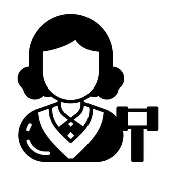 Judge icon in vector. Illustration photo