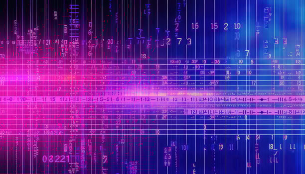 Futuristic Morse Code Data Animation AI generated photo