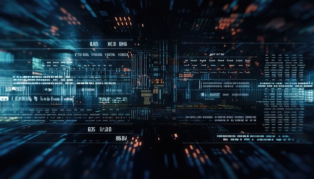 Futuristic Data Display in Morse Code AI generated photo