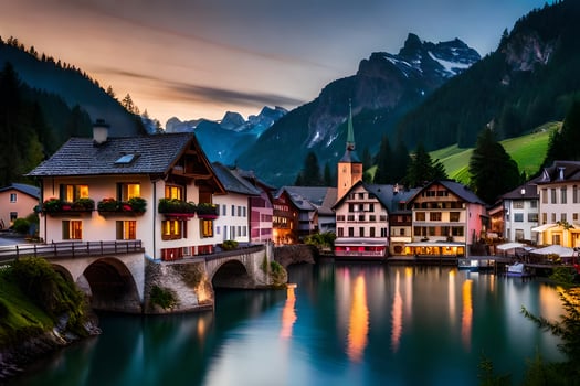 the village of altenkirchen, switzerland. AI-Generated photo