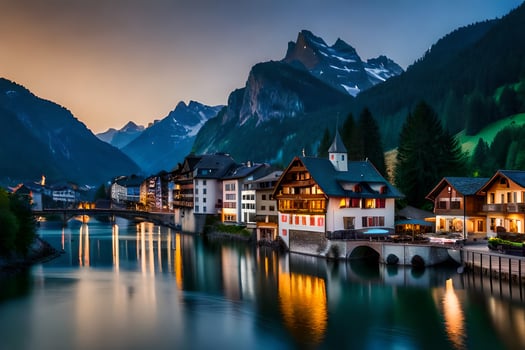 photo wallpaper the sky, mountains, water, mountains, lake, switzerland, alps,. AI-Generated