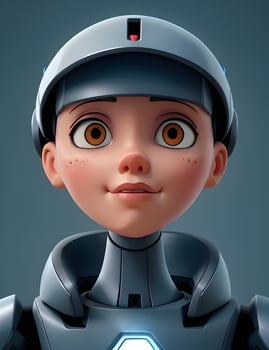 robot cyborg head photo