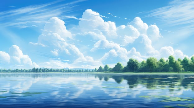 view nature sky summer landscape ai generated photo