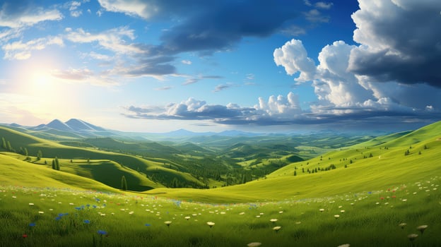 background beauty environment green landscape ai generated photo