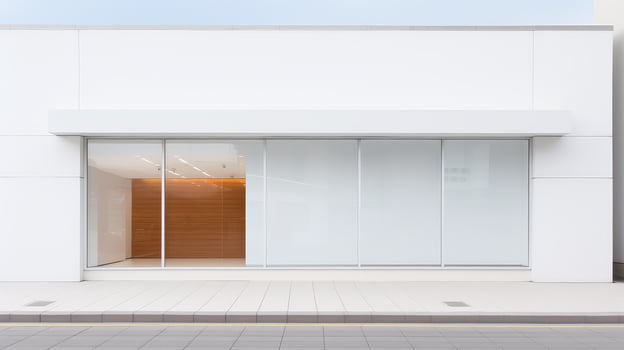 view bright building shop background ai generated photo