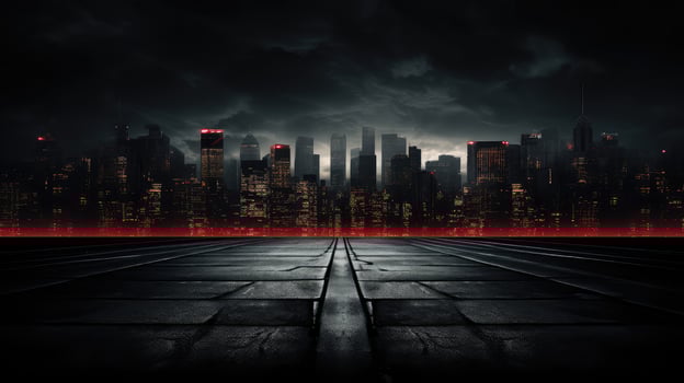 cityscape dark urban surface background ai generated photo