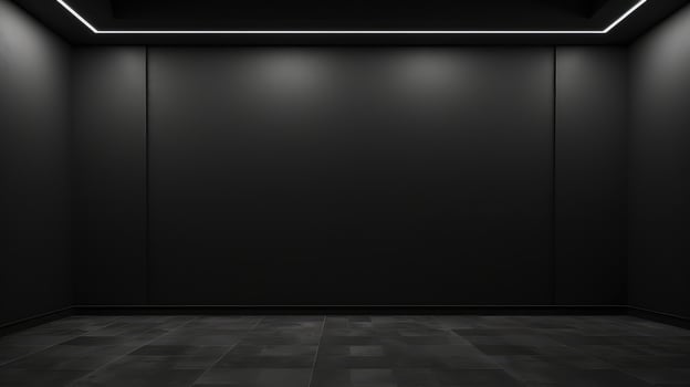 interior modern blank black background ai generated photo