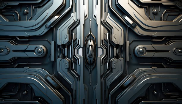 Abstract Wallpaper with Robotic Edge 3D Design Elements AI generated photo