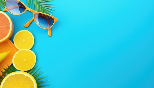 Tabletop Flat Lay Composition with Various Accessories AI generated photo