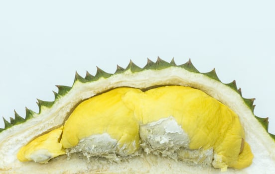 Durian isolated on white background photo