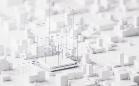 Technology circuit board and core, 3d rendering. photo