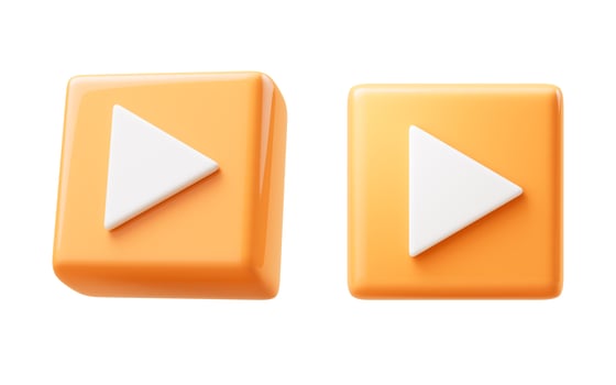 Isolated music player icon, 3d rendering. photo