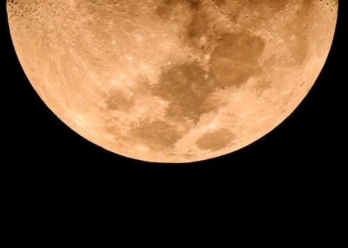 Phase of the yellow moon photo