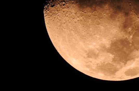 Phase of the yellow moon photo