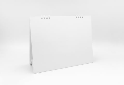 Blank Calendar on white background photo