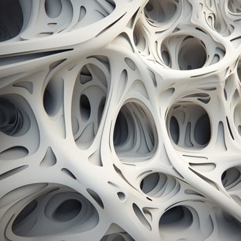 Ai generated abstract futuristic background wall texture detail. wire. hole. white color. photo