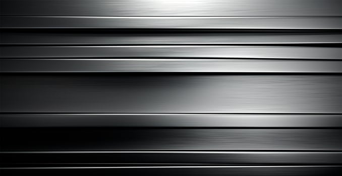 Panoramic metal texture, steel silver background - AI generated image photo