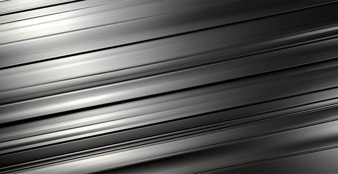 Panoramic metal texture, steel silver background - AI generated image photo