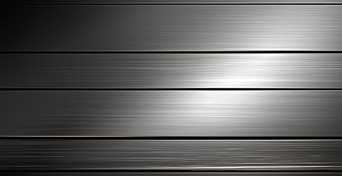 Panoramic metal texture, steel silver background - AI generated image photo