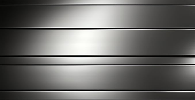 Panoramic metal texture, steel silver background - AI generated image photo